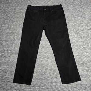 Levi's 541 Jeans Mens 38x30 Black Denim Regular Athletic Taper Pants Mid Rise